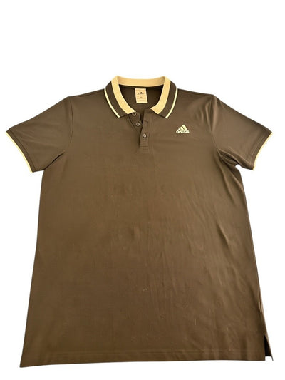 Zwarte adidas polo (piqué shirt), maat XL