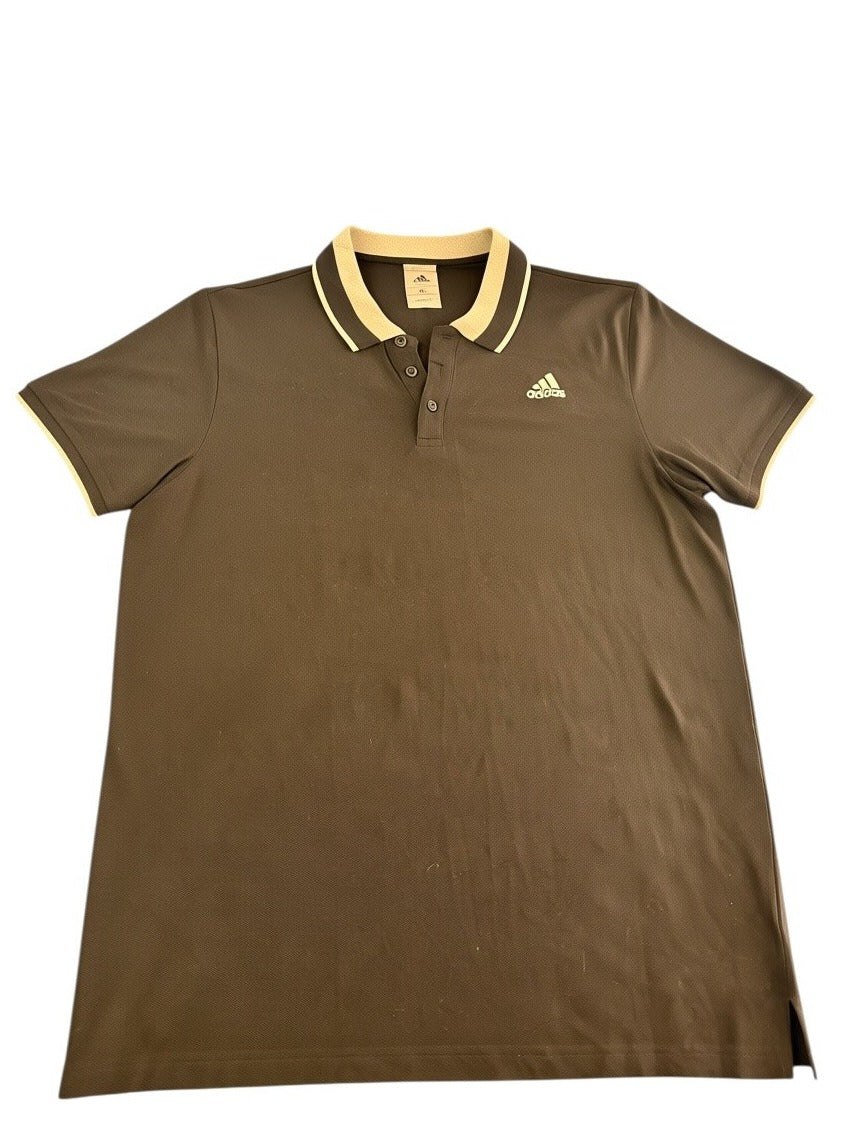 Zwarte adidas polo (piqué shirt), maat XL