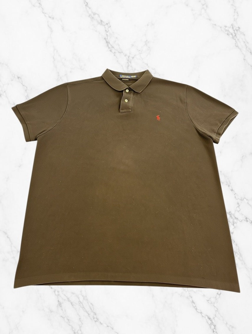 Zwart poloshirt van Polo Ralph Lauren (piquéshirt), maat XXL Custom Slim Fit