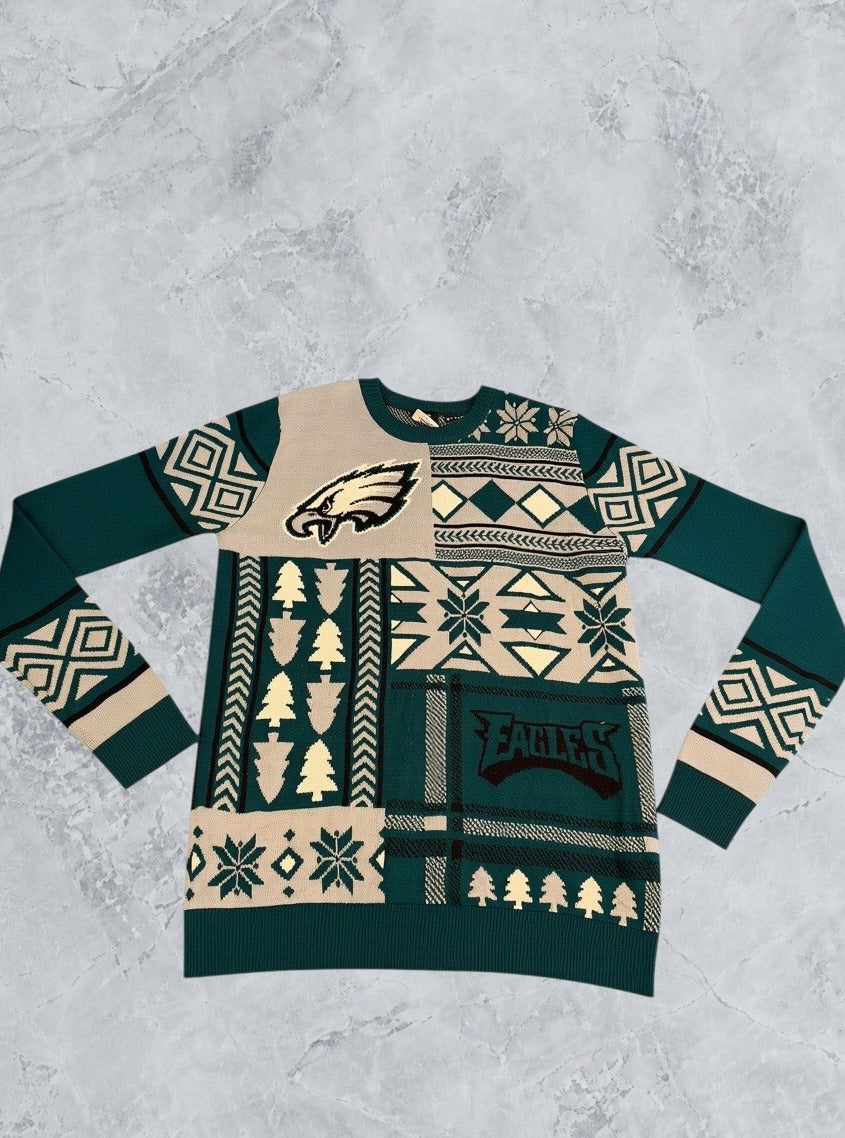 Groene Philadelphia Eagles kersttrui van NFL - heren maat M (christmas sweater / foute kersttrui)