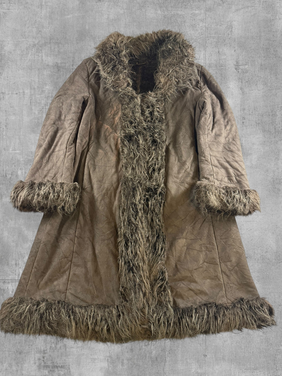 Vintage Dressing Afghaanse jas zwart dames maat M