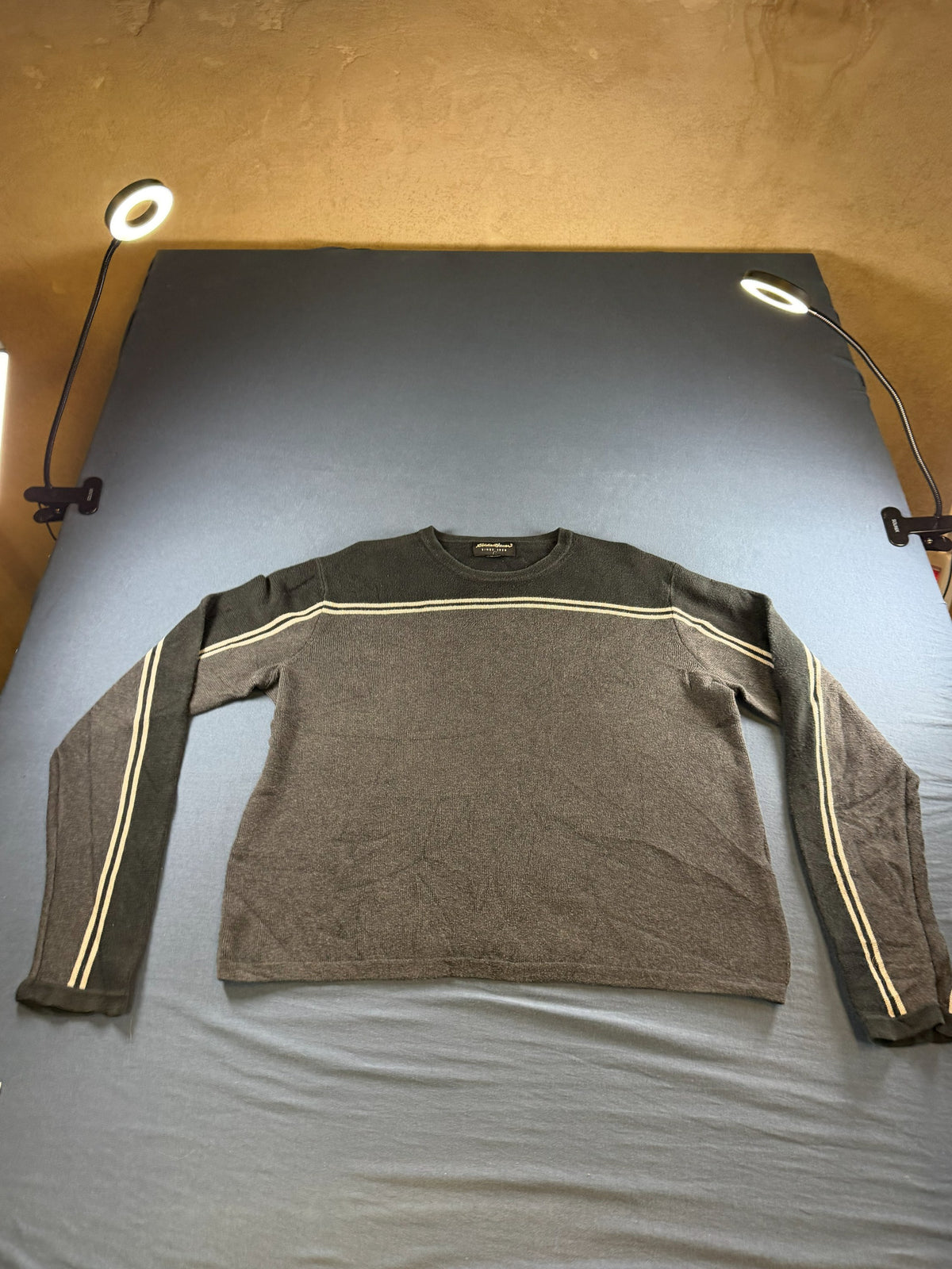 Eddie Bauer Trui zwart gestreept