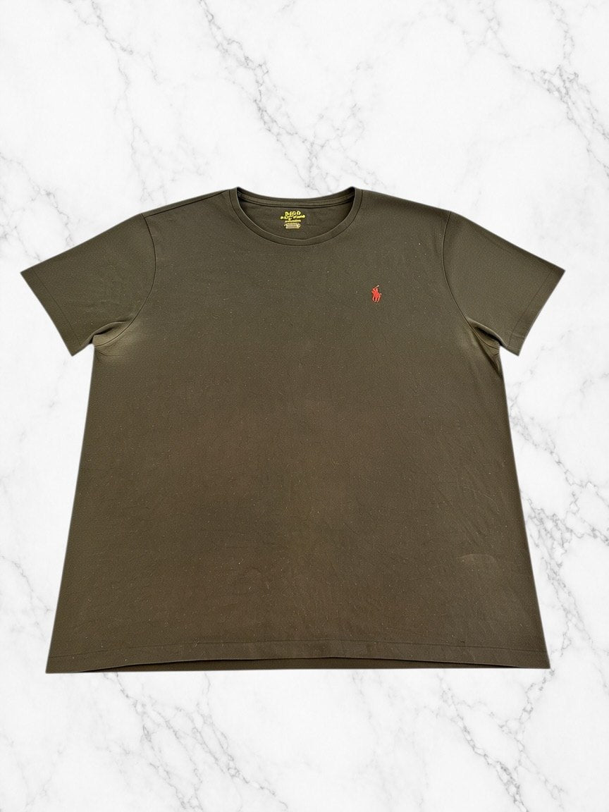 Ralph Lauren t-shirt groen heren maat M katoen shirt tee effen