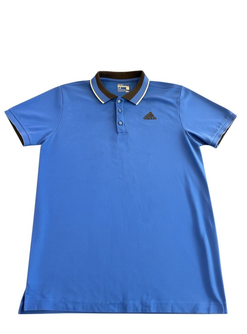 Blauwe adidas polo (sportshirt), maat M