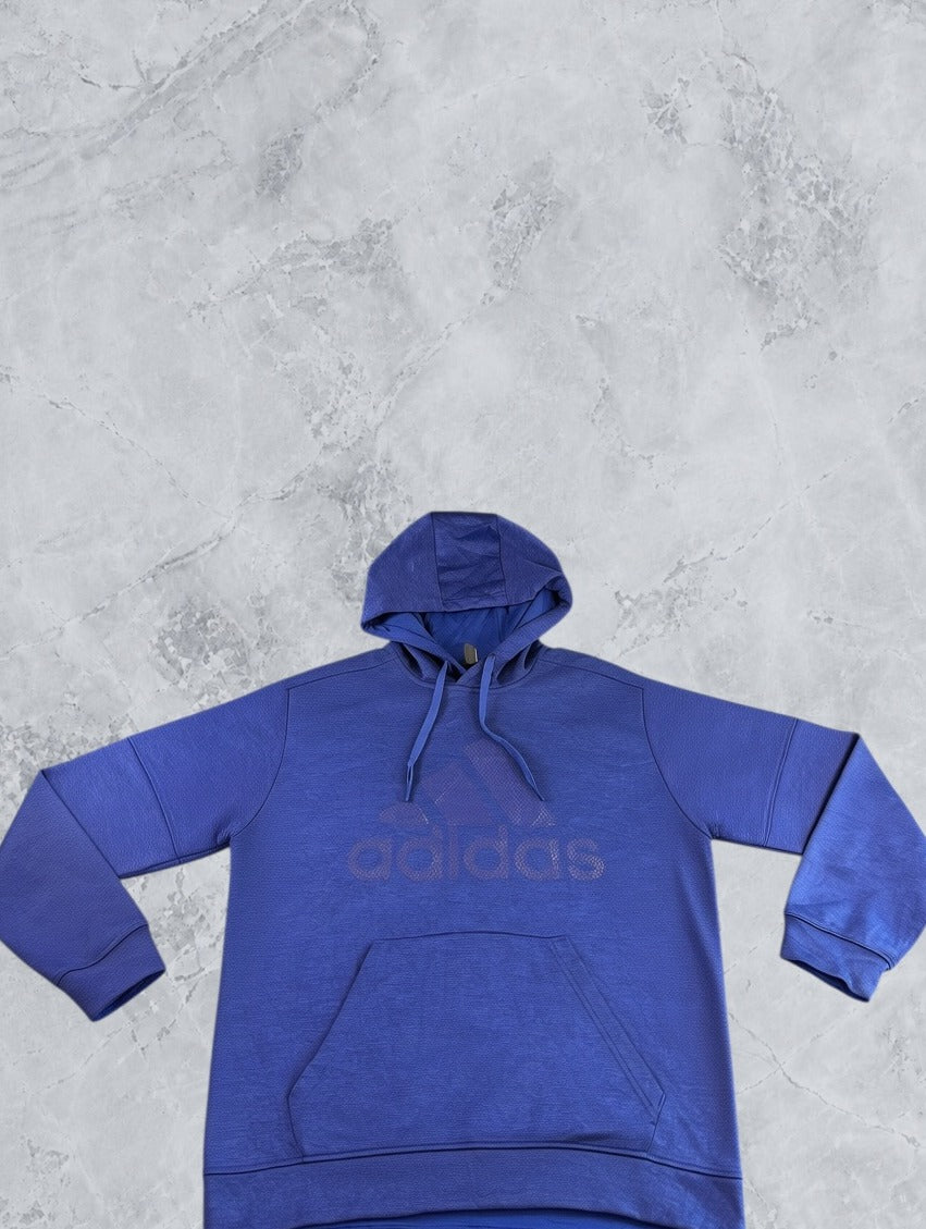 Blauwe adidas trui (sweatshirt/pullover) met logo - maat L