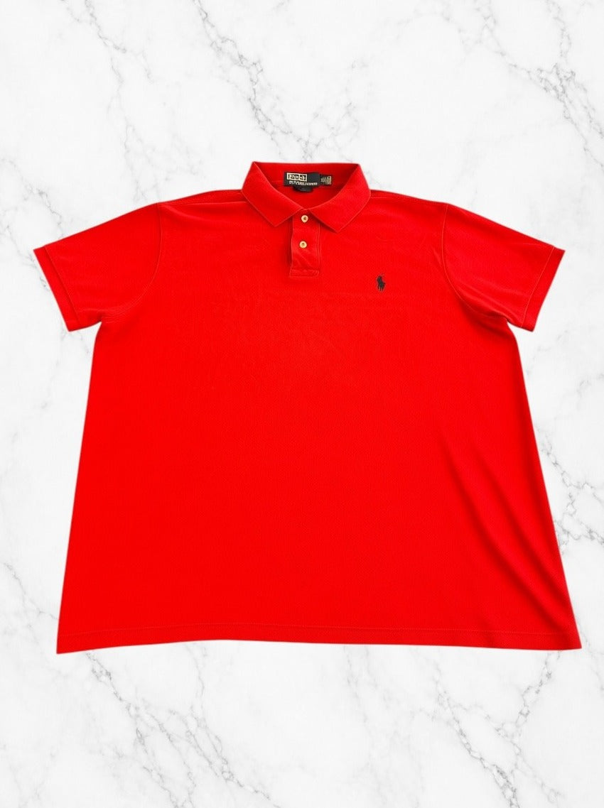 Rood Polo Ralph Lauren Poloshirt Maat XL (Pikee Golfshirt / Polo) Classic Fit