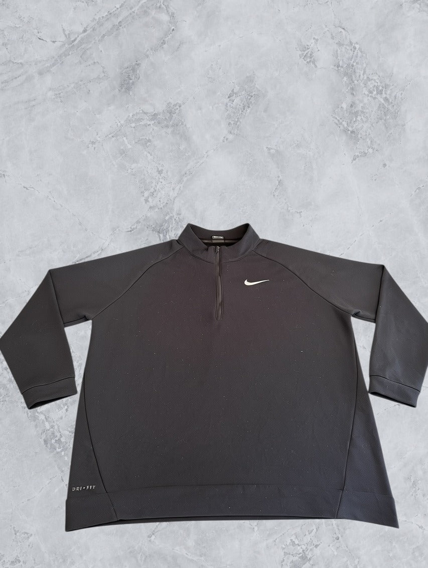Zwart Nike sportvest, maat XXL (fleecevest / quarter-zip trui)