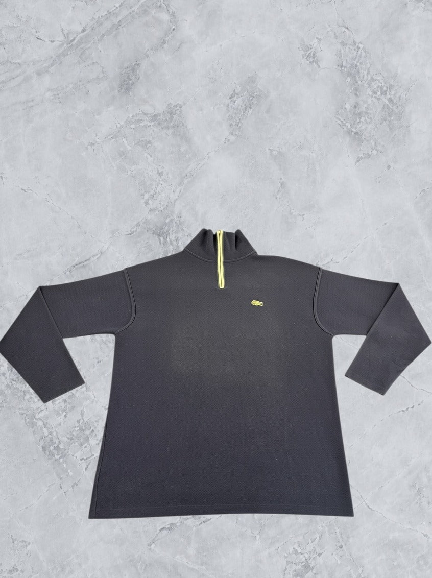 Blauwe Lacoste halfrits trui – maat XL (quarter zip / zip-sweater)