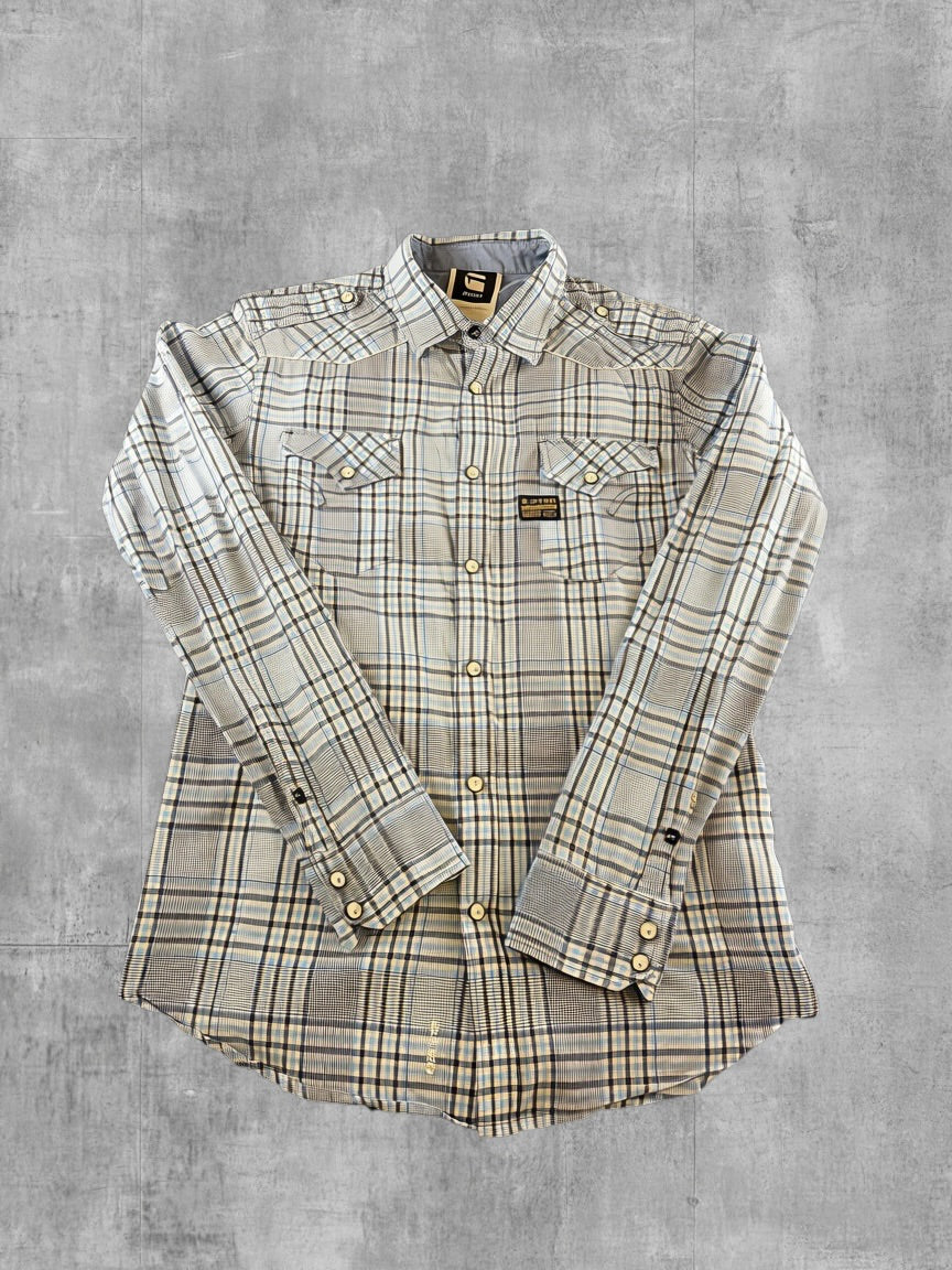 G-Star Blouse blauw geruit