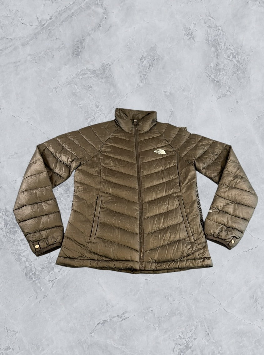 Zwart donsjack van The North Face, maat M (puffer / gewatteerde winterjas met afneembare capuchon)