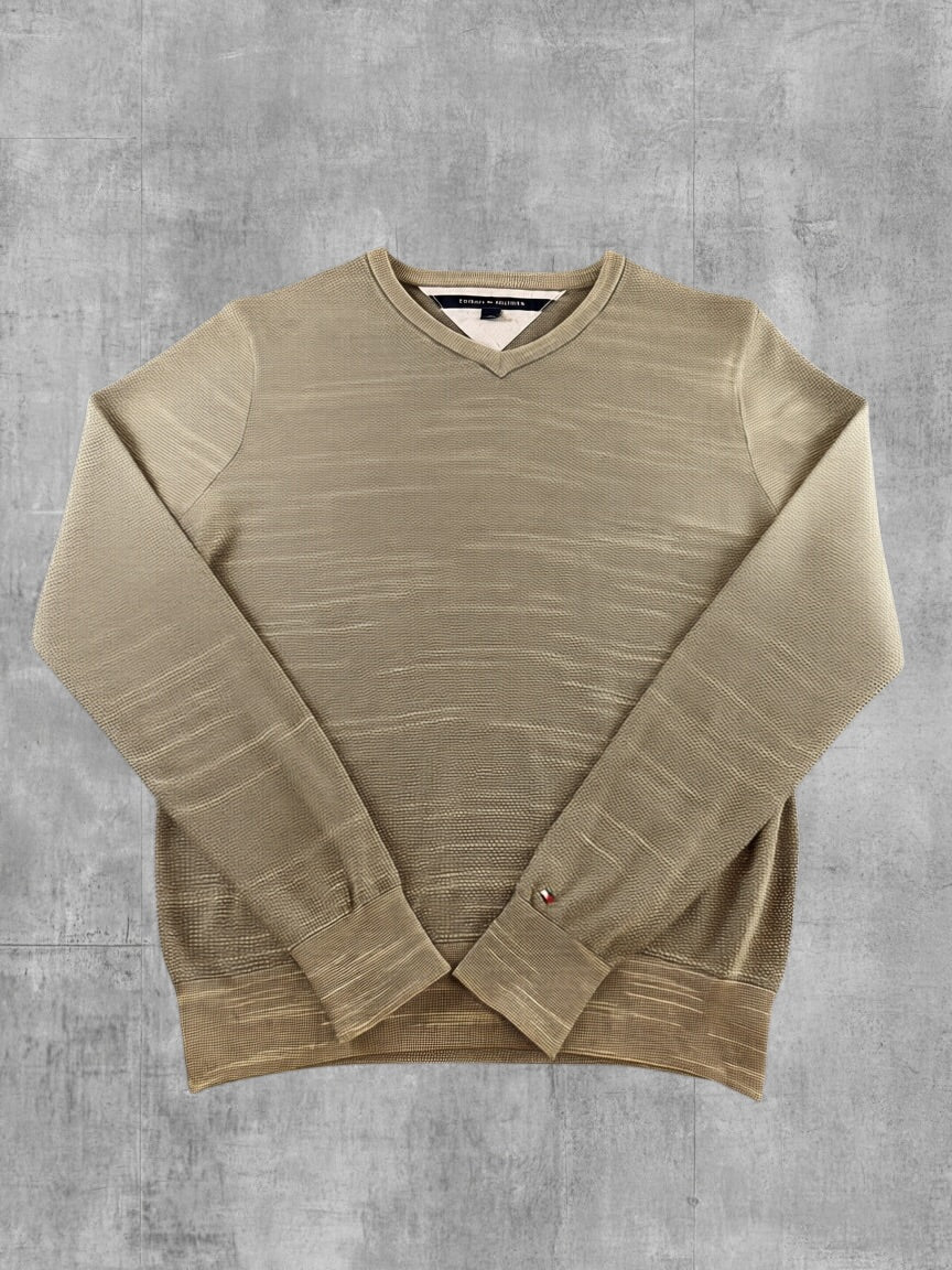 Tommy Hilfiger trui grijs heren maat S sweater pullover gebreid