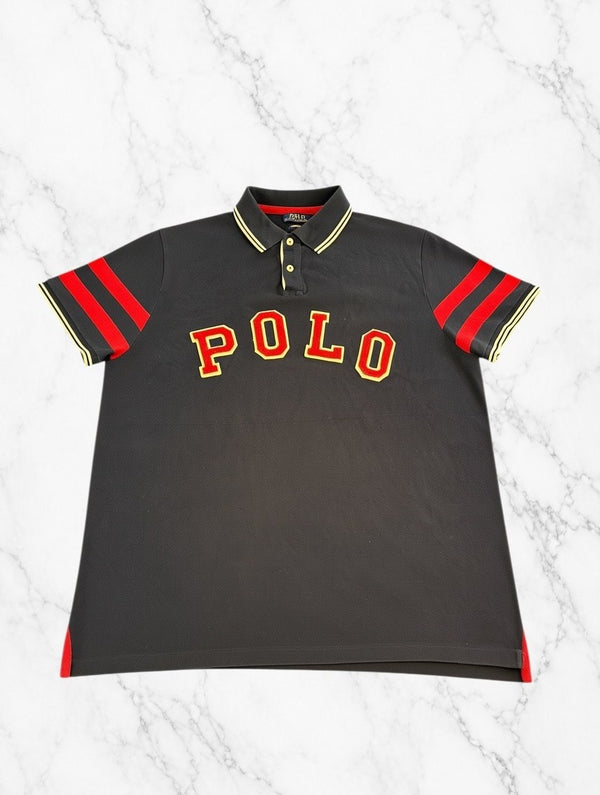 Blauw piquéshirt van Polo Ralph Lauren (polo), maat L, slim fit