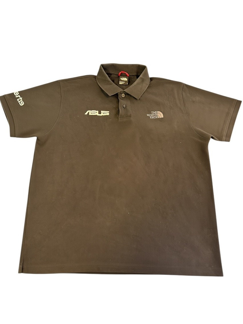 Zwarte The North Face polo (bedrijfspolo met Asus-logo), maat L