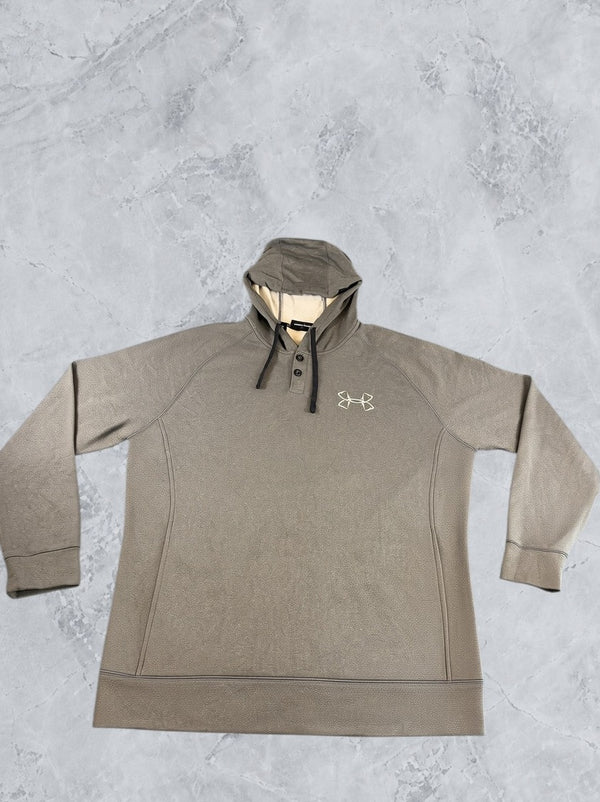 Grijze Under Armour fleecetrui met Fish Hooks print (sweatshirt/fleecevest), heren maat XXL