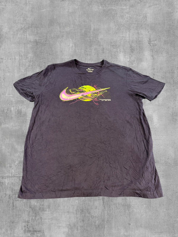 Nike T-shirt blauw print