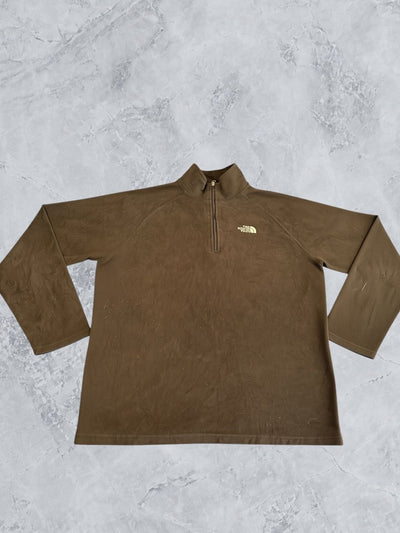 Zwarte fleecetrui The North Face (fleecevest) met kwartrits – maat M