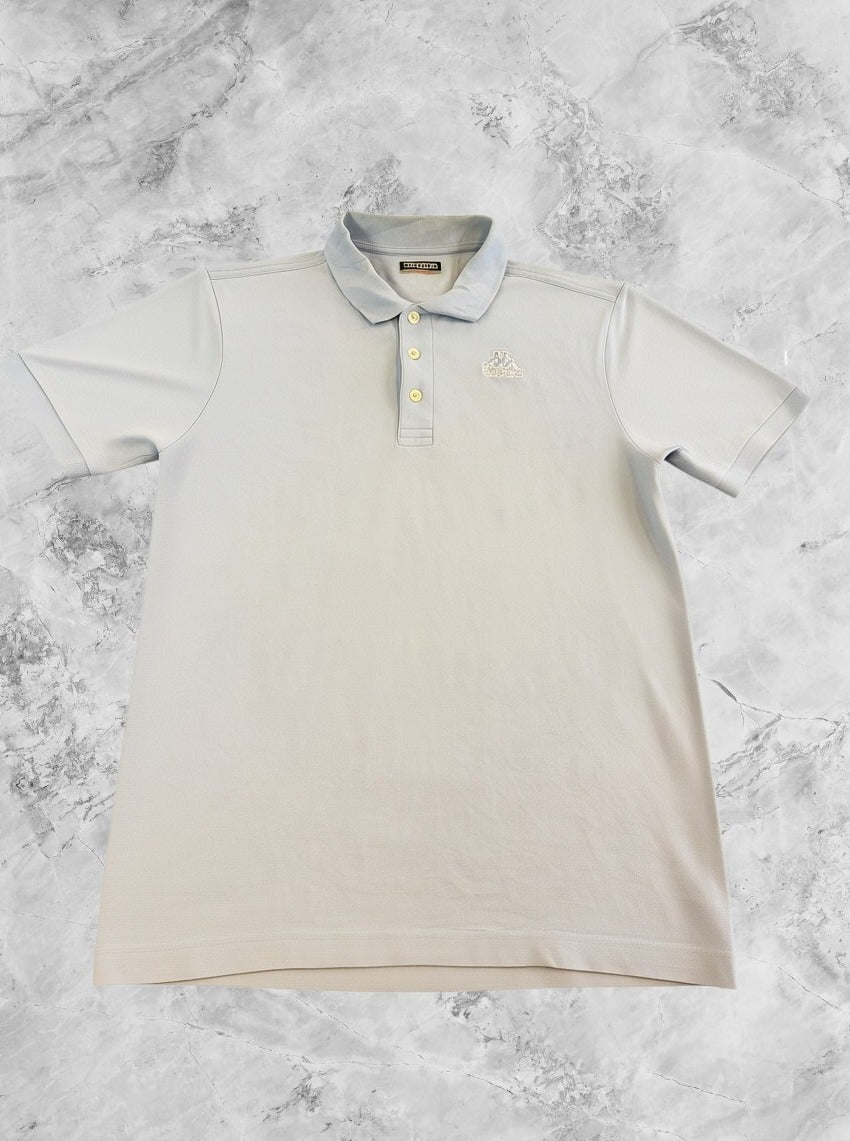 IJsblauwe Kappa sportpolo maat L (poloshirt met Omini-borduring)
