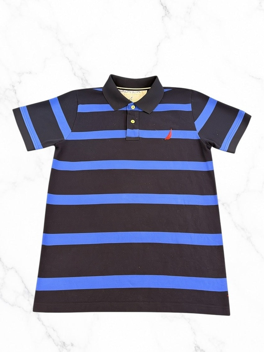 Blauwe Nautica poloshirt (polo), US Sailing editie, jaren 90