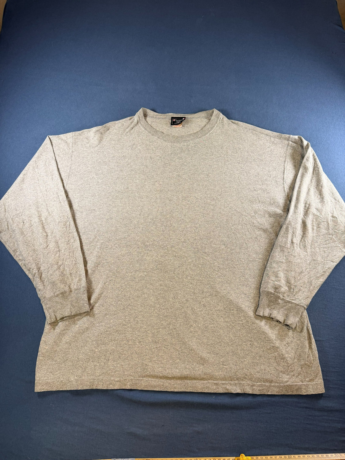 Champion longsleeve grijs gemêleerd heren maat XL katoen shirt met lange mouwen long sleeve tee