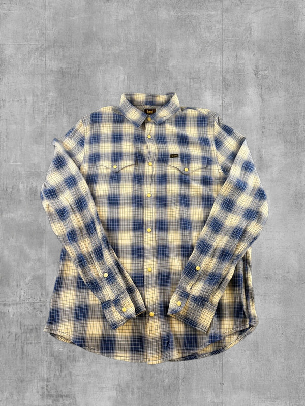 Lee Blouse blauw geruit