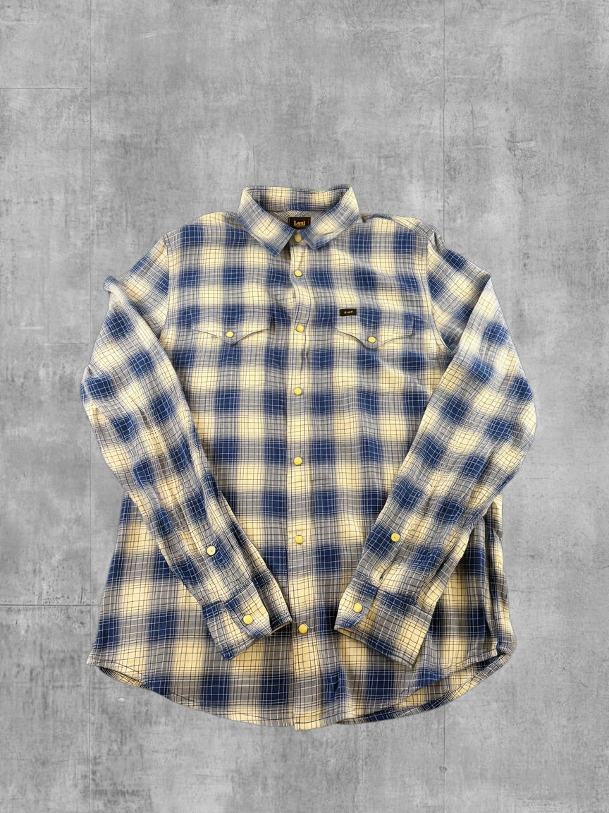 Lee Blouse blauw geruit