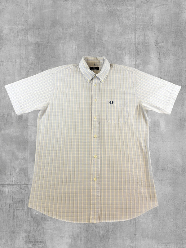 Fred Perry Blouse blauw geruit