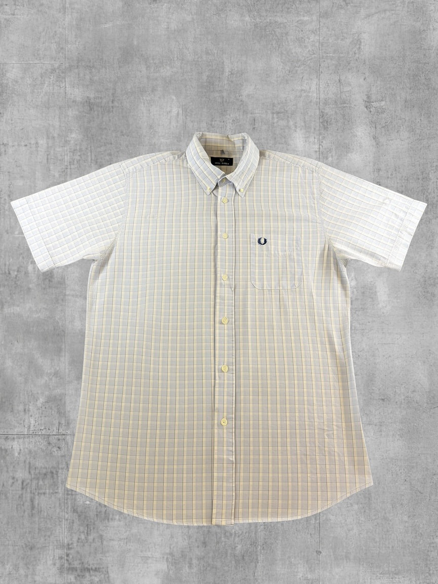 Fred Perry Blouse blauw geruit
