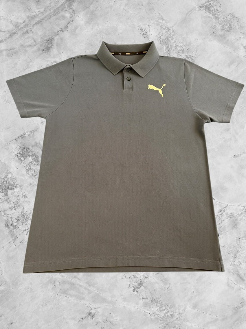 Blauwe Puma polo maat M (poloshirt / polohemd) katoen korte mouw