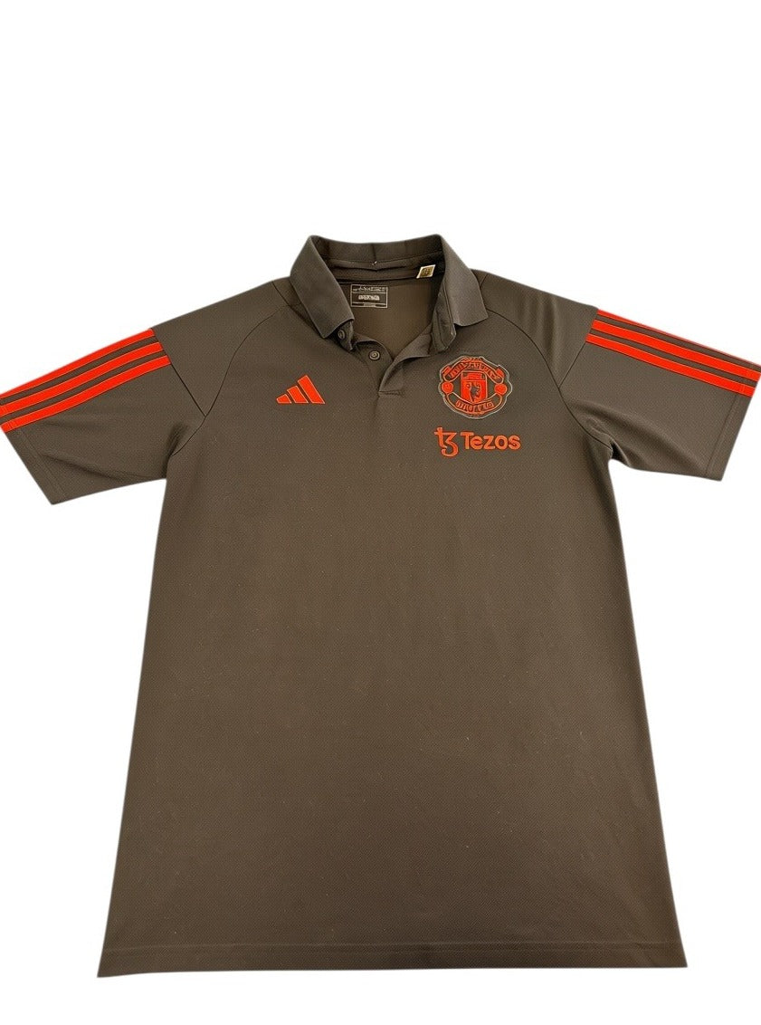 Zwart adidas Manchester United sportpolo (trainingsshirt), maat M