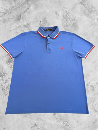 Blauwe Fred Perry polo maat M (poloshirt / shirt met korte mouw), Twin Tipped M3600