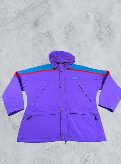 Paarse vintage bergparka The North Face (outdoorjas), heren maat XL