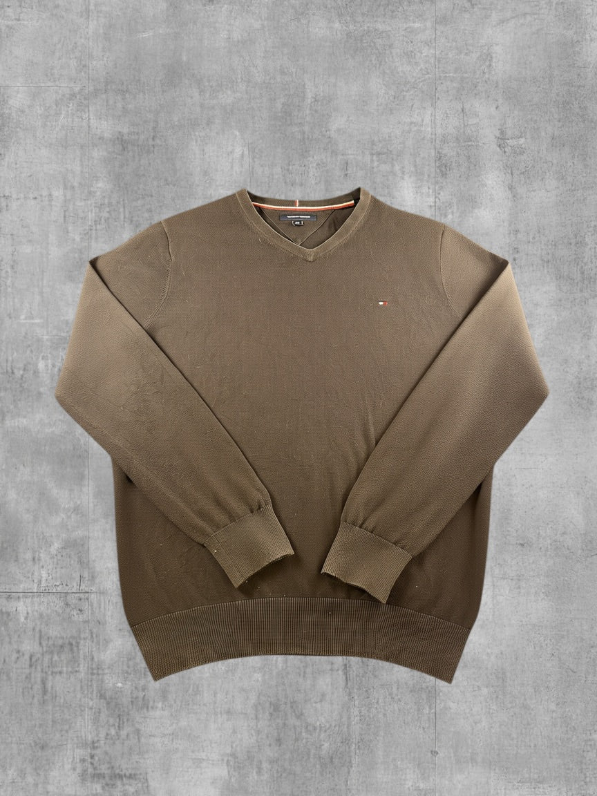 Tommy Hilfiger trui zwart heren maat L v-hals v-neck sweater pullover