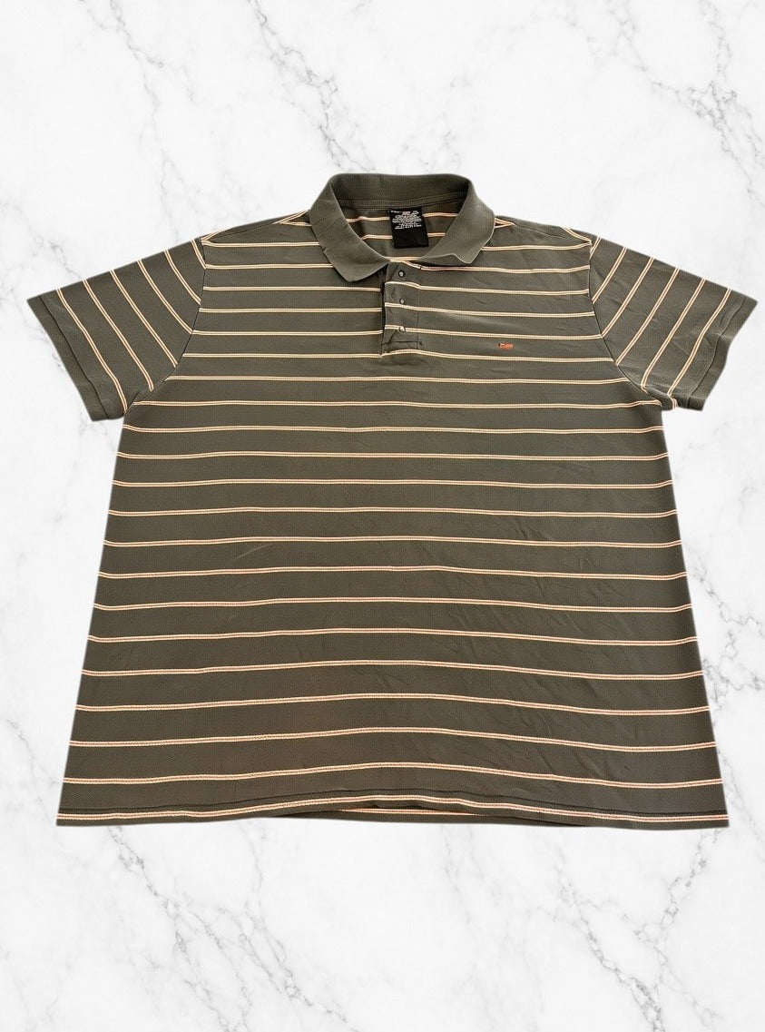 Grijs-Olijfgroen Gestreepte Polo Ralph Lauren (Poloshirt / Pique Shirt) Maat XXL