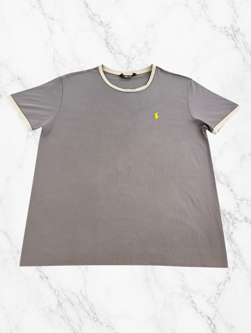 Blauwe Polo Ralph Lauren tee (ringer t-shirt / basic shirt) maat M