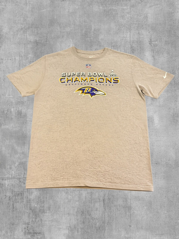 Nike T-shirt grijs print Baltimore Ravens