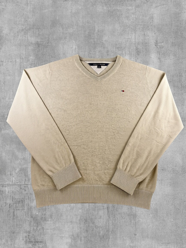 Tommy Hilfiger trui grijs heren maat M sweater pullover gebreid