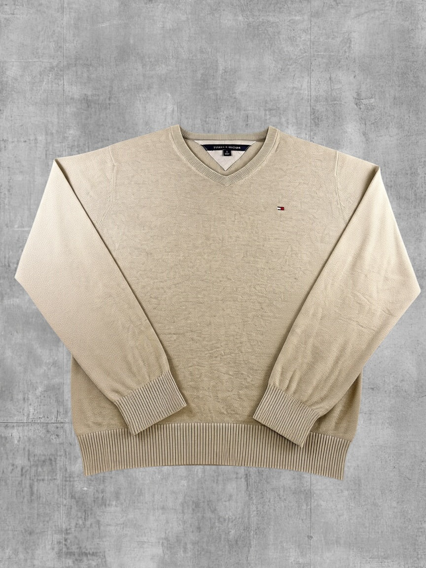 Tommy Hilfiger trui grijs heren maat M sweater pullover gebreid