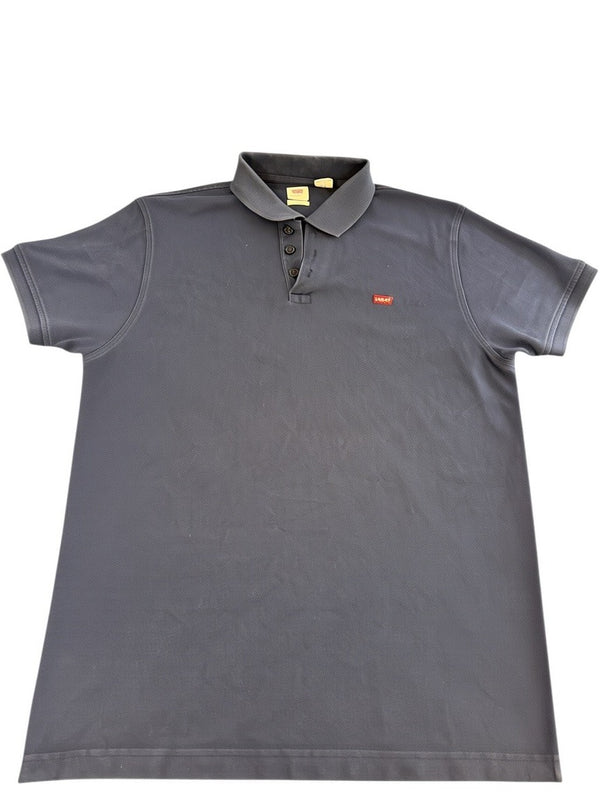 Blauwe Levi's piqué polo (poloshirt), maat L