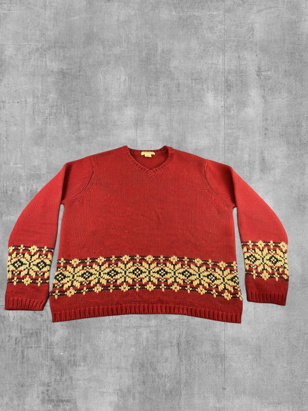 Eddie Bauer Trui rood print