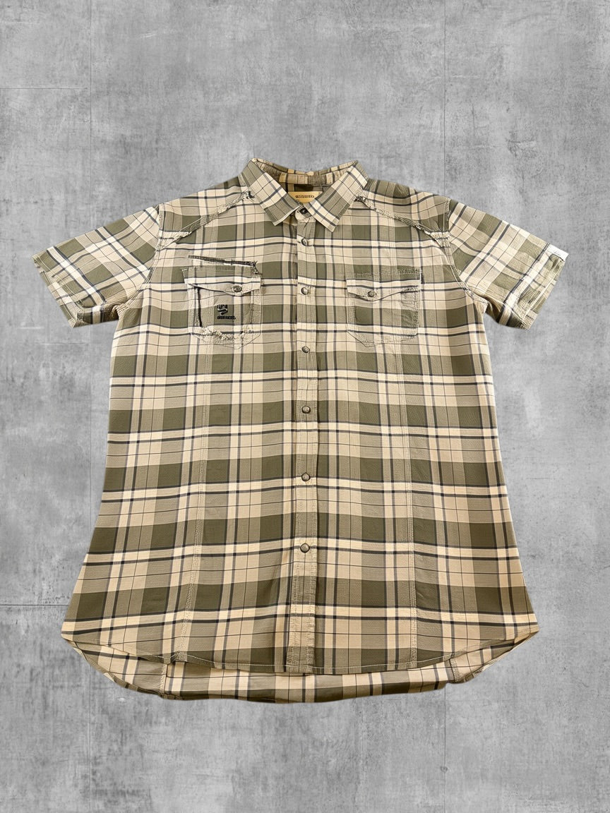 Diesel blouse grijs geruit heren maat XXL overhemd flanel check shirt houthakkershemd geblokt