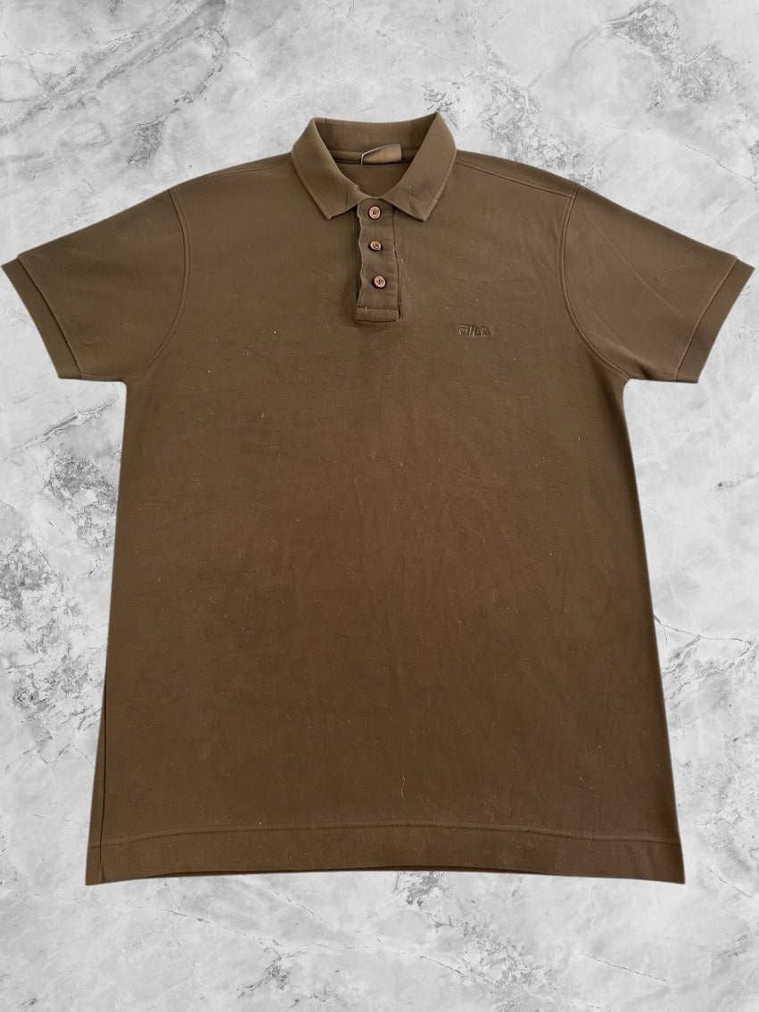 Zwart poloshirt (polo) FILA - maat S, katoen piqué, korte mouw