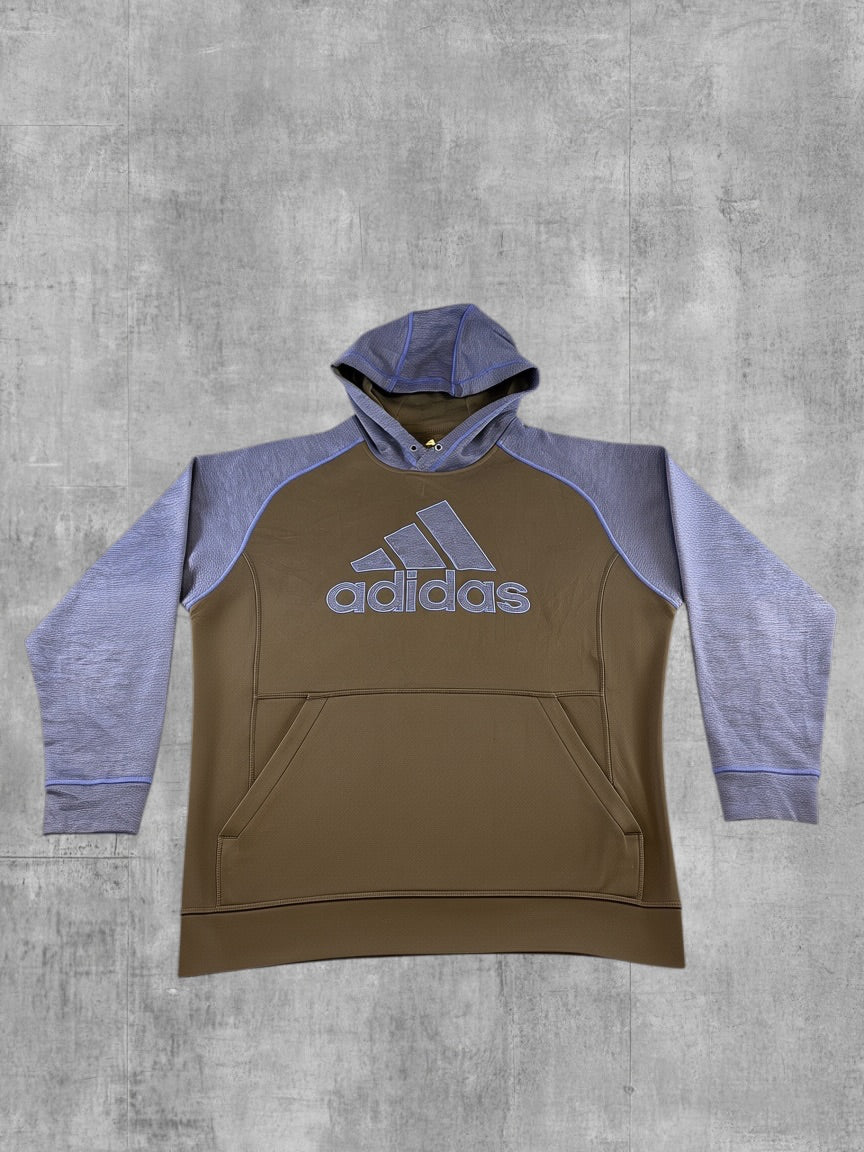 adidas sportsweater blauw print heren maat L trainingstrui sweater trui trainingsjack