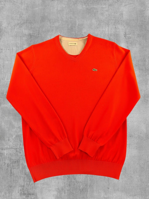 Lacoste trui oranje maat M V-hals