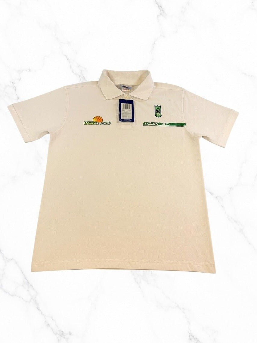Witte Reebok sportpolo (poloshirt / basketbalshirt), maat M – DKV Joventut Badalona