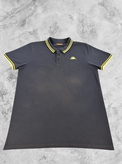 Blauwe Kappa polo maat XL (poloshirt met geborduurd Omini-logo)