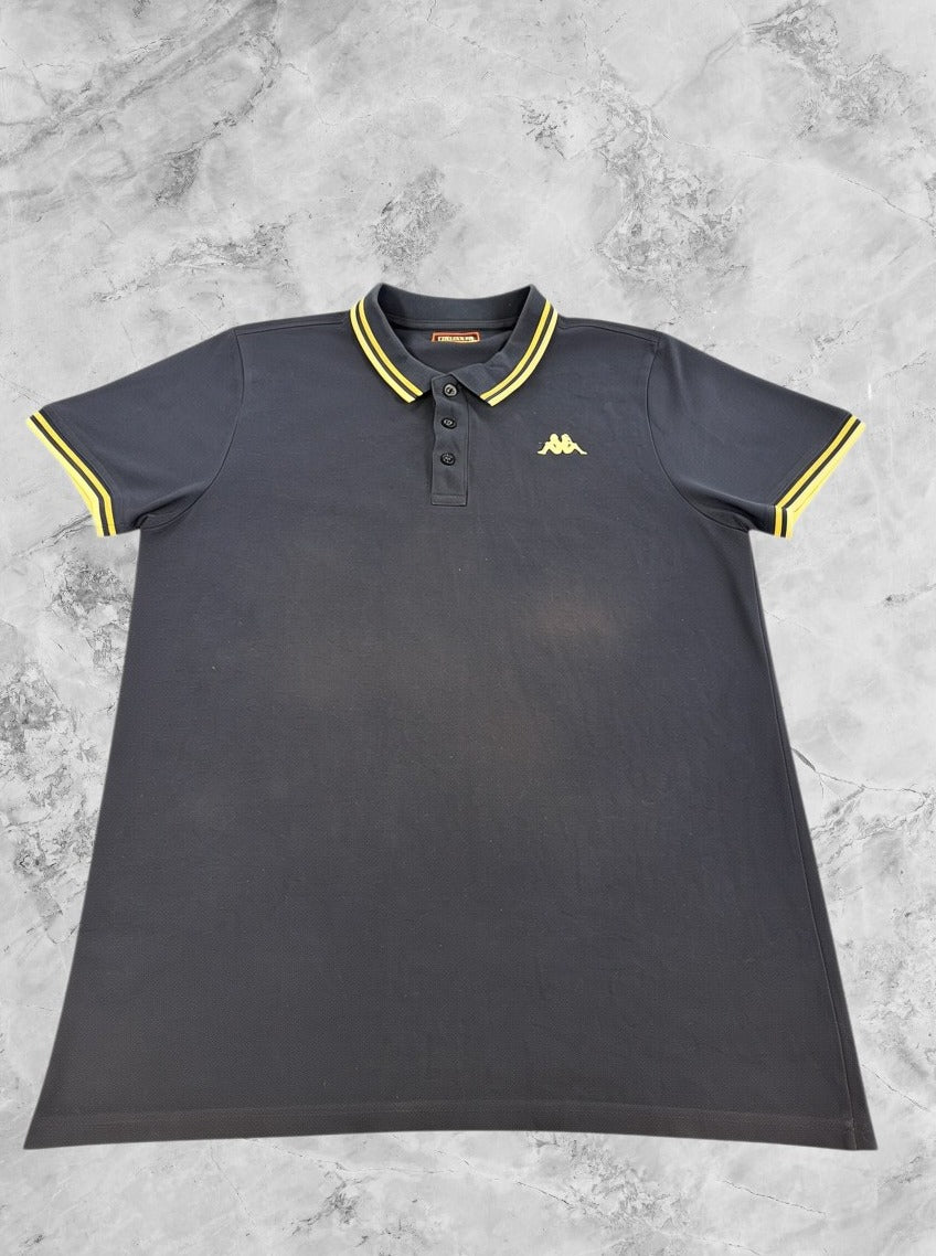 Blauwe Kappa polo maat XL (poloshirt met geborduurd Omini-logo)