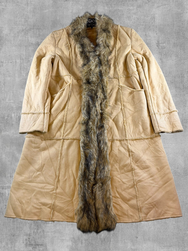 Vintage Dressing Afghaanse jas beige dames maat L