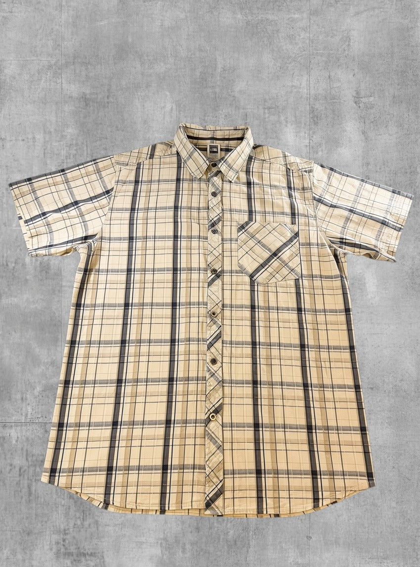Beige flanel overhemd van The North Face in maat XL (geruit houthakkershemd)