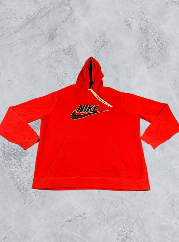 Rode Nike hoodie met logo (capuchontrui) heren maat XL