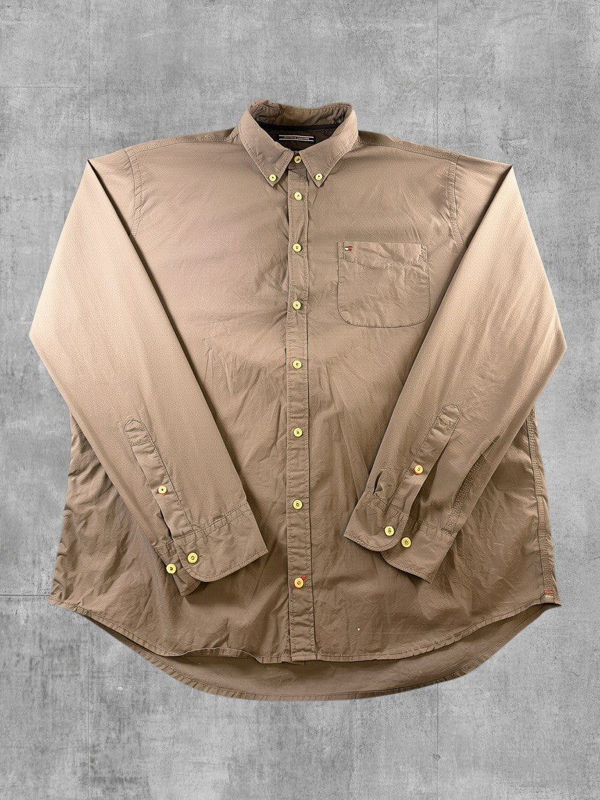 Tommy Hilfiger overhemd grijs maat XL New York Fit